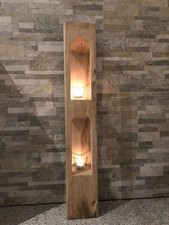 Windlicht Laterne  Altholz 93cm Eiche Holzbalken Skulptur Unikat Säule Handmade