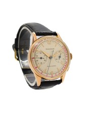 Jaeger-LeCoultre Armbanduhr massiv Rotgold 18 Karat Medio Compax Zifferblatt