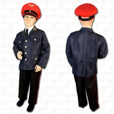 DR DB Eisenbahner Parkeisenbahn Uniform Kostüm Kinder rote Mütze Schaffnerkostüm