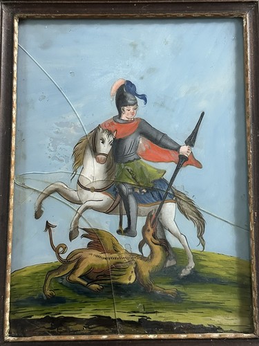 Hinterglasmalerei heiliger - hinterglasmalerei,