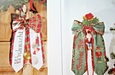 Stickvorlage "Weihnachtliche Türschleifen" 2  Kreuzstichmotive Studio Gebert