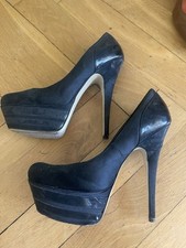 ALDO - Damen Pumps -  Schwarz - Stoff mit Blockabsatz - Gr. 40