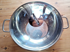 WMF Macao Wok  Cromargan Edelstahl mit Glasdeckel, Transtherm-Allherd-Boden