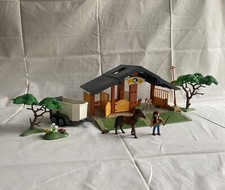 Playmobil 3120 Reiterhof Alter Pferdehof Ponyhof mit  Pferdetransporter Anhänger