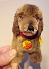 Steiff Hund "Bazi", stehend, komplett , 4144/12,  sehr guter Zustand