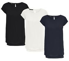 ONLY Damen Bluse T-Shirt onlNOVA S/S TOP SOLID 9 WVN Tunika Business kurzarm NEU