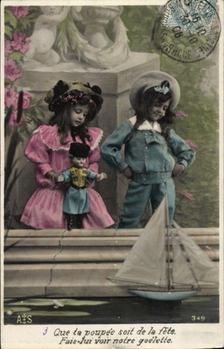 Junge und mädchen puppe - und, mädchen,