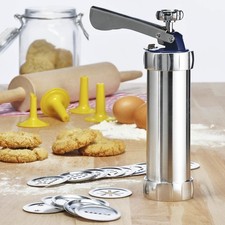 Gebäckpresse mit 20 versch. Formscheiben aus Aluminium