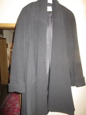 schwarzer Gehrock /Kurz-Mantel 100 % Polyester Gr. 8