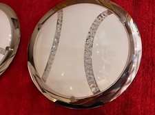 LED Wand- und Decken Leuchte Lampe rund 30cm Chrom und Glas und Strass 15W 920lm