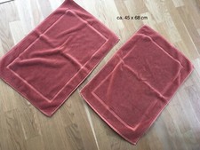 2x Badvorleger, Badteppich, Duschvorleger, terrakotta 45x68 cm