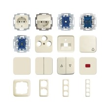 Busch Jaeger Duro 2000 SI Steckdosen Schalter Rahmen Abdeckung cremeweiß wählbar