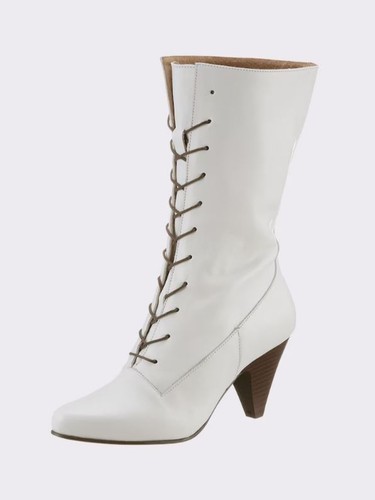 Leder stiefel weiß damen - leder,