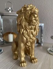 Löwe Deko Figur Skulptur Statue Gold Sternzeichen König der Löwen Edel NP 69,-€