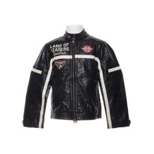 H&M, Jacke, Jungen, Größe: 128, Schwarz, Lederimitat/Polyester, Print #a7A