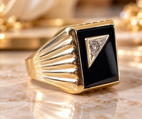 333 gold herrenring - herrenring, mit