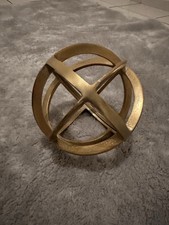 Dekoration Deko Wohnzimmer Kugel Weltkugel Metall Stahl Gold farbend