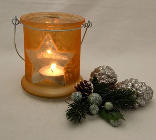 Glas windlicht stern mit - glas-windlicht,