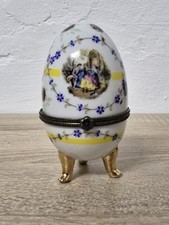 Limoges Deckeldose Schmuckschatulle Eier Porzellan Antik