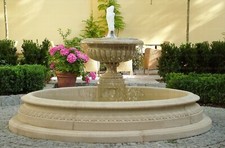 🔶Springbrunnen Regensburg Sandstein mit GFK Wanne + Pumpe Steinkunst BLACKFORM
