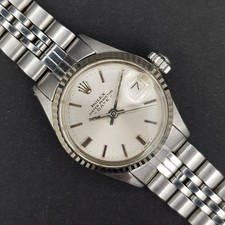 Rolex Oyster Perpetual Lady Date 6517 26mm guter Zustand Stahl Stahl X3