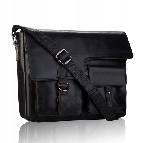 Schwarze vintage herrentasche - schwarze, vintage-herrentasche