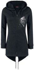 Spiral Kapuzenjacke Damen Pocket Kitten schwarz Gothic