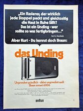 Braun Sixtant 6006 Rasierer, originale Werbung aus 1971