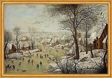 Winter Landscape with Bird-trap Pieter Brueghel der Jüngere Eis Stadt B A2 03123