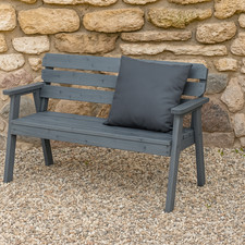 Massive 2er Gartenbank 122cm