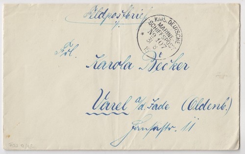 Brief feldpost marine - 1915, msp
