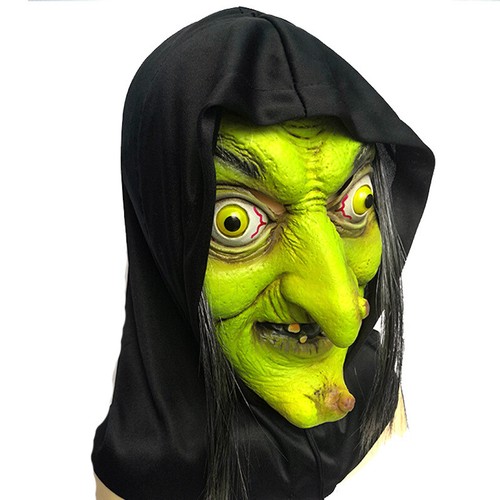 Grüne hexe maske - grüne, party