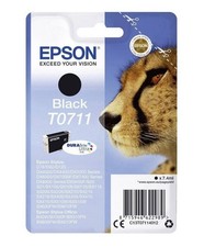 Doppelt: Original Patrone Epson T0711 Schwarz Stylus D 78 D 92 DX 4000 DX 4050