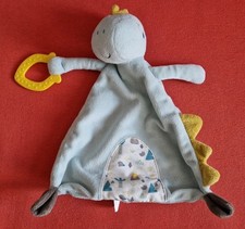 TOPOMINI SCHMUSETUCH * DRACHE DINO MIT BEIßRING * TOP ZUSTAND * KUSCHELTUCH