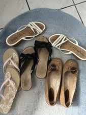 Konvolut 4 Paar  Schuhe Gr. 38    Pumps, beige, Flip Flop, Sandaletten
