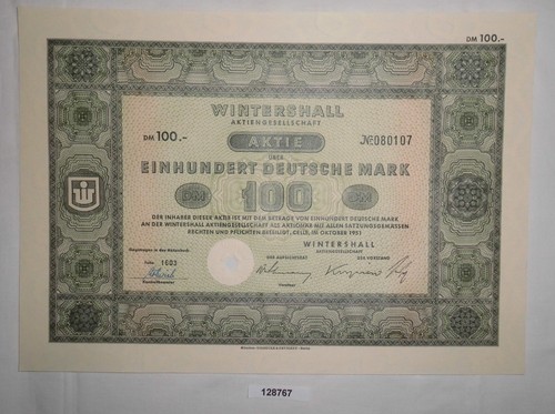 100 deutsche mark - mark, aktie