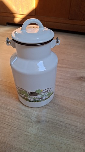 Emaile milchkanne weiß mit - emaile,