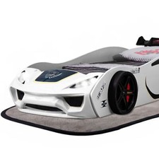 Autobett VENTO Kinderbett Rennwagen-Design Jugendbett mit Lattenrost LED-Leuchte