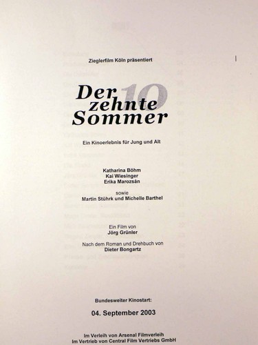 Der zehnte sommer martin - zehnte,