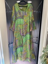 Ein fink modell retro vintage 70er 60er kleid maxikleid mit Unterkleid Gr. 40