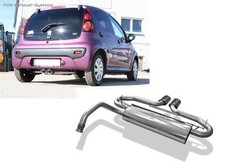 Edelstahl mittig Sportauspuff Peugeot 107 2x86x54mm oval abgeschrägt