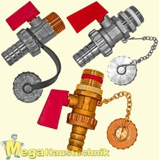 KFE Hahn Kessel Füll- und Entleerungshahn Messing 1/2 " Zoll Kugelhahn Heizung