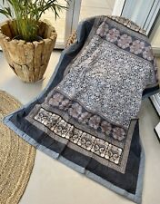 BASSETTI Plaid 135x190 TORCELLO G1 Grau Decke Kuscheldecke TAGESDECKE Zudecke