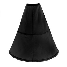 Reifrock Petticoat Unterrock schwarz mit 2 - 3 Ringe Gr.32 - 58 Brautkleid
