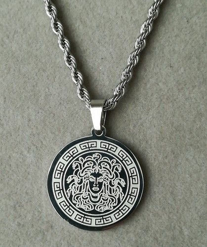 Medusa edelstahl anhänger mit - medusa,