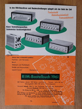 München Werbebeilage 1961, Radio - Riem, RIM - Bastelbuch