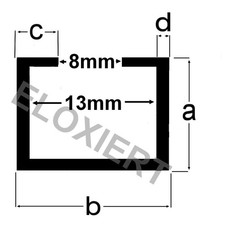 Alu C-Profil 11x17x4,5x2mm