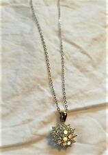 DIAMONIQUE Schmuck Halskette + Anhänger Blüte Stern 45 cm, Silber  925 NACHLASS