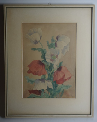 Original aquarell mohnblumen - original,