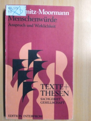 Menschenwürde anspruch und - menschenwürde,